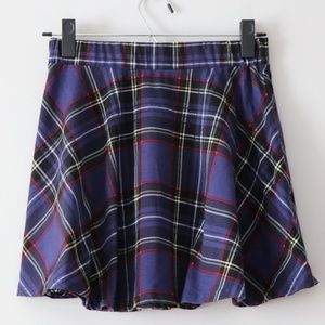 Vintage | Purple Plaid Skater Skirt